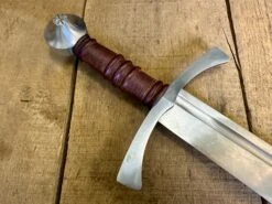 Clip Point Falchion Medieval Sword - 14th Century -Tod Cutler Shop TCS3newgen closeupofhilt