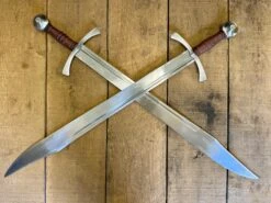 Clip Point Falchion Medieval Sword - 14th Century -Tod Cutler Shop TCS3newgen twoswordscrossed