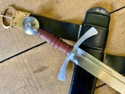 Clip Point Falchion Medieval Sword - 14th Century -Tod Cutler Shop TCS3newgen withblack