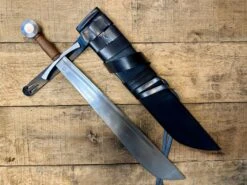 Cleaver Falchion - 13thC To 14thC Reproduction Medieval Sword 12 Cleaver Falchion - 13thC To 14thC Reproduction Medieval Sword -Tod Cutler Shop TCS7CleaverFalchion withablackscab