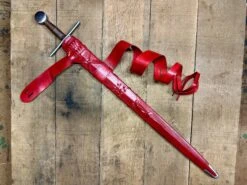 12th Century Single Handed Medieval Sword -Tod Cutler Shop TCS812thCsinglehandedsword inaredscab