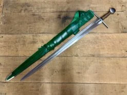 12th Century Single Handed Medieval Sword -Tod Cutler Shop TCS812thCsinglehandedsword withgreenscab