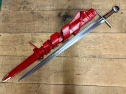 12th Century Single Handed Medieval Sword -Tod Cutler Shop TCS812thCsinglehandedsword withredscab