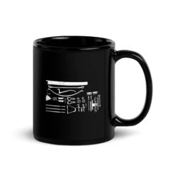 Crossbow Plans - Tod's Workshop Mug - Black Glossy