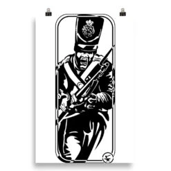 Running Redcoat Target - Tod Cutler Poster