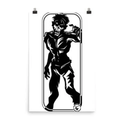Running Zombie Target - Tod Cutler Poster -Tod Cutler Shop enhanced matte paper poster in 24x36 transparent 65c1241d79398