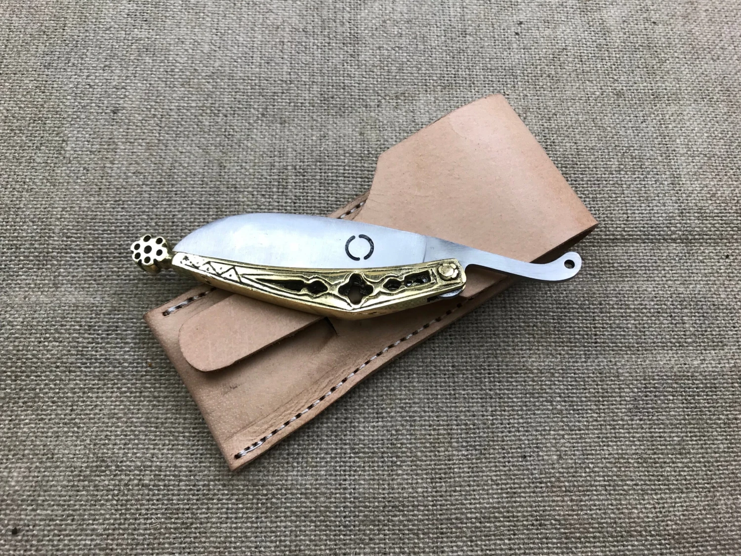 Medieval Brass Folding Knife 14thC - 15thC TCP64 4 Medieval Brass Folding Knife 14thC - 15thC TCP64 - Image 2