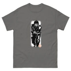 Running Man At Arms Target White Background - Tod Cutler T Shirt 22 Running Man At Arms Target White Background - Tod Cutler T Shirt -Tod Cutler Shop mens classic tee charcoal front 65c3b02312cc4
