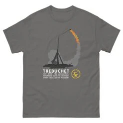 The Trebuchet - Tod's Workshop T Shirt 29 The Trebuchet - Tod's Workshop T Shirt -Tod Cutler Shop mens classic tee charcoal front 65c3bd0faafb4