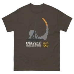 The Trebuchet - Tod's Workshop T Shirt 25 The Trebuchet - Tod's Workshop T Shirt -Tod Cutler Shop mens classic tee dark chocolate front 65c3bd0fa8ada