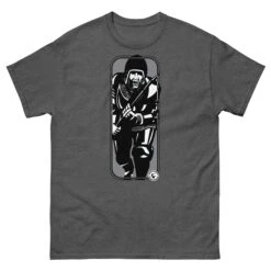 Running Man At Arms - Tod Cutler T Shirt -Tod Cutler Shop mens classic tee dark heather front 65c2599d73f24