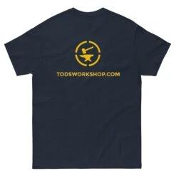 The Trebuchet - Tod's Workshop T Shirt 22 The Trebuchet - Tod's Workshop T Shirt -Tod Cutler Shop mens classic tee navy back 65c3bd0fa7a11