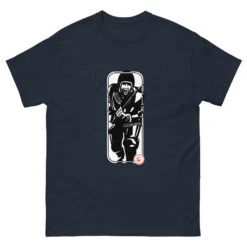 Running Man At Arms Target White Background - Tod Cutler T Shirt 18 Running Man At Arms Target White Background - Tod Cutler T Shirt -Tod Cutler Shop mens classic tee navy front 65c3b02310b79