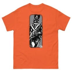 Running Red Coat - Tod Cutler T Shirt 36 Running Red Coat - Tod Cutler T Shirt -Tod Cutler Shop mens classic tee orange front 65c14bb9a1ce2