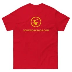 The Trebuchet - Tod's Workshop T Shirt 24 The Trebuchet - Tod's Workshop T Shirt -Tod Cutler Shop mens classic tee red back 65c3bd0fa84ff