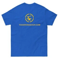 The Trebuchet - Tod's Workshop T Shirt 28 The Trebuchet - Tod's Workshop T Shirt -Tod Cutler Shop mens classic tee royal back 65c3bd0faa5c5