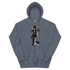 Running Zombie Target - Tod Cutler Unisex Hoodie -Tod Cutler Shop unisex heavy blend hoodie heather sport dark navy front 65c26005f1a2c
