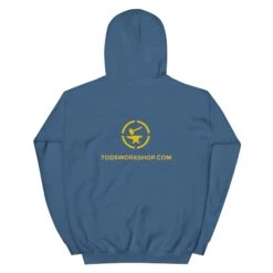 The Trebuchet - Tod's Workshop Unisex Hoodie 37 The Trebuchet - Tod's Workshop Unisex Hoodie -Tod Cutler Shop unisex heavy blend hoodie indigo blue back 65c3b87554a3e