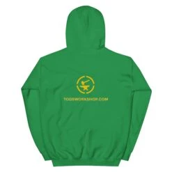 Crossbow Blueprint - Tod's Workshop Unisex Hoodie -Tod Cutler Shop unisex heavy blend hoodie irish green back 65c3b2219c9c9