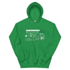 Crossbow Plans - Tod's Workshop Unisex Hoodie -Tod Cutler Shop unisex heavy blend hoodie irish green front 65c3b47fc6c2a