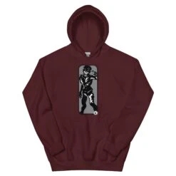Running Zombie Target - Tod Cutler Unisex Hoodie -Tod Cutler Shop unisex heavy blend hoodie maroon front 65c26005e4cc4