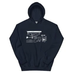 Crossbow Plans - Tod's Workshop Unisex Hoodie -Tod Cutler Shop unisex heavy blend hoodie navy front 65c3b47fb9970