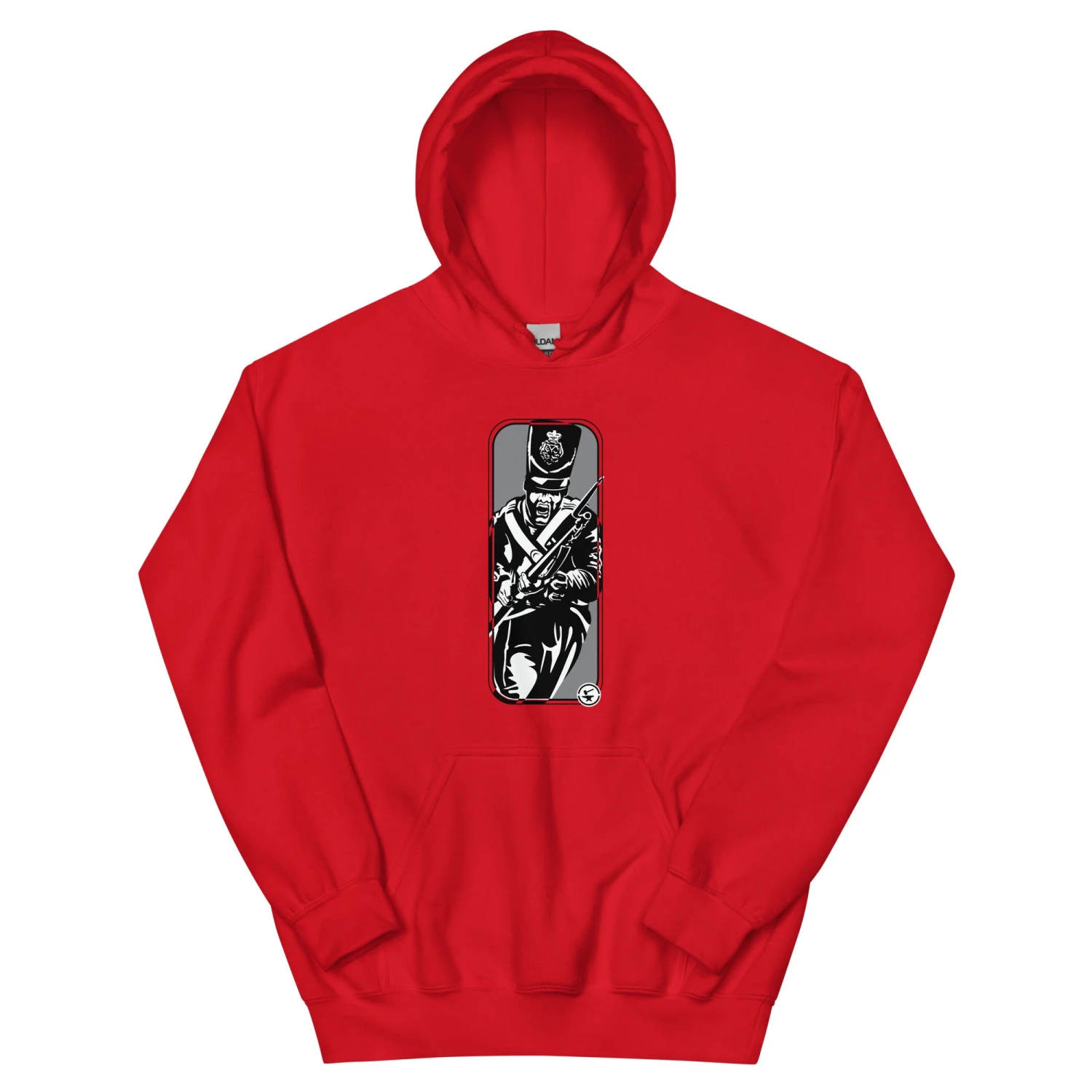 Running Redcoat Target - Tod Cutler Unisex Hoodie 11 Running Redcoat Target - Tod Cutler Unisex Hoodie - Image 9