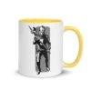 Running Knight Target - Tod's Workshop Mug -Tod Cutler Shop white ceramic mug with color inside yellow 11 oz right 65c2788c6e7c2